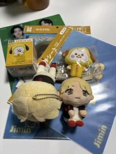 CHIMMY・TinyTAN JIMINぬいぐるみ、クリアファイルセットのサムネイル