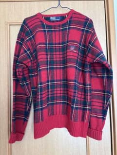 Polo by Ralph Lauren チェック柄 長袖ニット Lのサムネイル