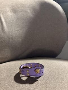 VERSACE メドゥーサ レザーブレスレット ラベンダーのサムネイル