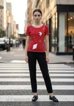 「FIGARO PARIS プリント 半袖カットソー Y2K」のサムネイル