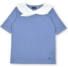 【新品タグ付】BeBe べべ セーラー付襟リボン襟付き リブカットソー 90cmのサムネイル