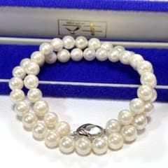 ジュエリーマキ あこや真珠 8〜8.3mm ネックレス シルバー刻印 ケース付き ジュエリーマキ あこや真珠 8〜8.3mm ネックレス シルバー刻印 ケース
