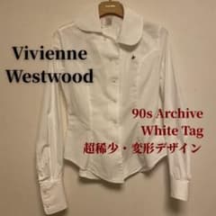 90s英製ヴィヴィアンウエストウッド白タグ変形シャツGOLDLABEL 