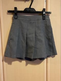 GU プリーツ ミニスカート キッズグレー Sのサムネイル