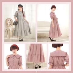 【グレー】青木美沙子コラボ ワンピースのサムネイル