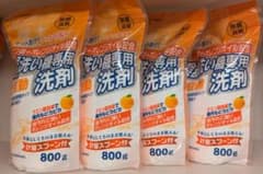 【4袋セット】ロケット石鹸 クエン酸＋オレンジ 食洗機専用洗剤 800g×4のサムネイル