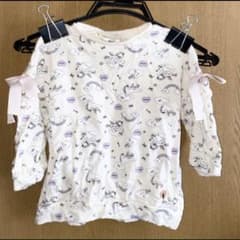 早い者勝ち！美品♡ユニコーン柄リボン付きトレーナー　ゆめかわ　100のサムネイル