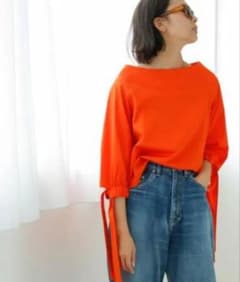 お値下げ!美品　GALLARDAGALANTE ボートネック袖リボンシャツのサムネイル