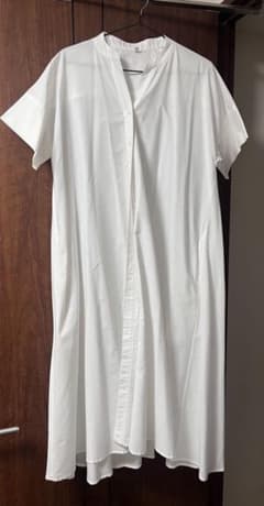 ホワイト ロングシャツ 半袖のサムネイル