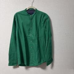 ZARA MAN バンドカラー 長袖シャツ グリーンのサムネイル