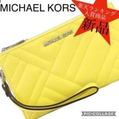 楽天ランキング入賞完売品新品マイケルコース長財布黄色イエローレディースミニバッグのサムネイル