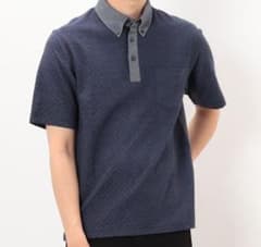 【即購入可】COMME CA ISM ポロシャツ ボタンダウン ネイビー Lのサムネイル