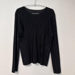 PLEATS PLEASE ISSEY MIYAKE 長袖カットソー 黒 - メルカリ