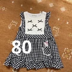 【新品、未使用】 クーラクール ワンピース 80 チェック柄のサムネイル