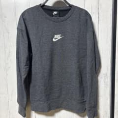 NIKE Crewneck Sweatshirt, Gray, Size S