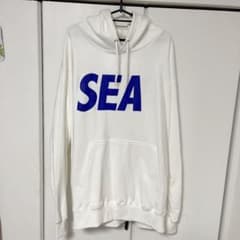 WIND AND SEA BIG SEAパーカー　XL 白青のサムネイル