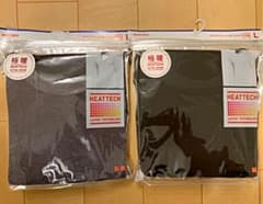 極暖ヒートテック×2 ユニクロ UNIQLO クルーネック Lサイズのサムネイル