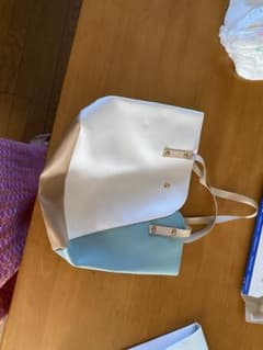 配色トートバッグ ショルダーバッグ