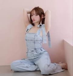 andmary Nicola ribbon denim allinone - メルカリ