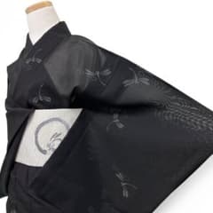 夏用 紗紬 小紋 身丈158 蜻蛉 トンボ 水面 正絹 着物 041b p - メルカリ