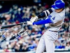 貴重！新品未使用！大谷翔平 直筆サイン入りフォト保証書付 ドジャーズ 