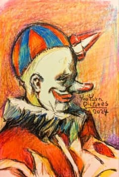 【真作1点物】「帽子の道化」■東京藝大卒画家■松崎祐哉のサムネイル