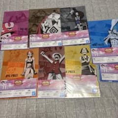 원피스 1번 복권 H상 클리어 파일&스티커 8장 세트