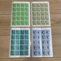【琉球切手】貝類柄　3¢切手シート　4種セットのサムネイル