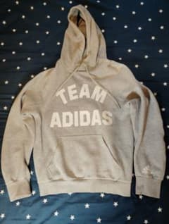 【良品】Adidas Team グレー パーカー 希少サイズ感 S(L相当)のサムネイル