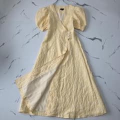 sisterjane✨カシュクールワンピース　ジャガード　ハートボタン　総刺繍 sisterjane✨カシュクールワンピース ジャガード ハートボタン 総刺繍
