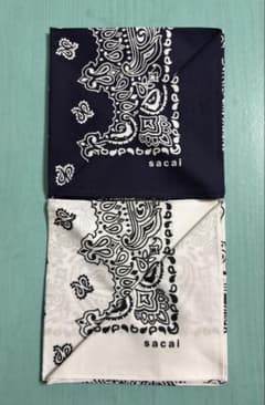 【希少 】新品未使用 sacai ネイビー&ホワイト バンダナ2点セット 希少 】新品未使用 sacai ネイビー&ホワイト バンダナ2点セット - メルカリ