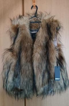 FOREVER 21 タウペブラウン ファーコート Sのサムネイル