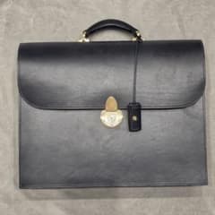 Mansou Bridle Briefcase (B4) Navy