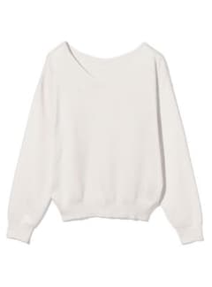 新品 GRL グレイル Vネックニットトップス オフホワイト Lのサムネイル