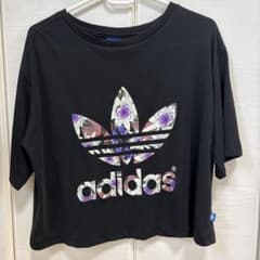 adidas Originals トレフォイル 花柄 Tシャツ ブラック Sのサムネイル