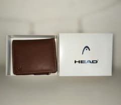 ​【箱付き】HEAD（ヘッド）二つ折り財布 ブラウン レザー メンズのサムネイル