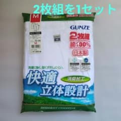 GUNZE 長ズボン下 前あき 2枚組 ホワイト Mサイズのサムネイル