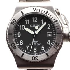 Rare CITIZEN OXY Military Watch, NHK Non-Sale Item, Men's Wristwatch