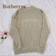 バーバリー　Burberry くすみグリーン ロゴセーター Lのサムネイル