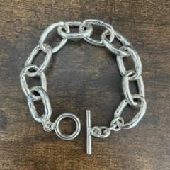 希少 メキシカンジュエリー ハンマー リンクブレスレット シルバー925