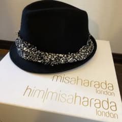 ミサハラダ MISAHARADA 中折れ帽 ハット ブラック 黒 - メルカリ