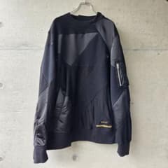 sacai スウェット ドッキング MA-1 ブラック - メルカリ