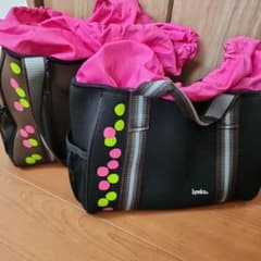 Lynks 黒 ピンク ドット トートバッグのサムネイル
