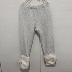 BeBe キッズ ボア付きパンツ グレー 100のサムネイル