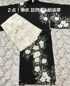 2点！単衣 訪問着&絽袋帯 正絹 - メルカリ