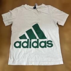 adidas Tシャツ ホワイト グリーン 140のサムネイル