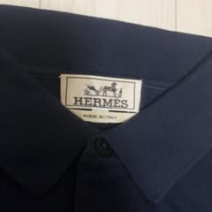 美品、希少XXL】HERMES エルメス ポロシャツ ネイビー - メルカリ