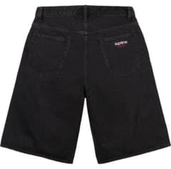 Supreme 刺繍ロゴ デニムショーツ ブラック32のサムネイル
