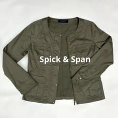 Spick & Span ミリタリー ブルゾン ノーカラー カーキ レディースMのサムネイル