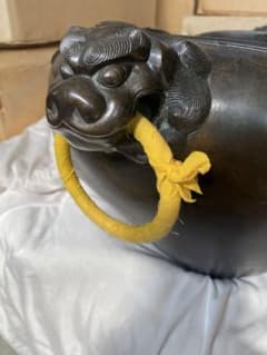 唐銅 色紙風炉　獅子面 浄味　大西極 唐銅 色紙風炉 獅子面 浄味 大西極 - メルカリ